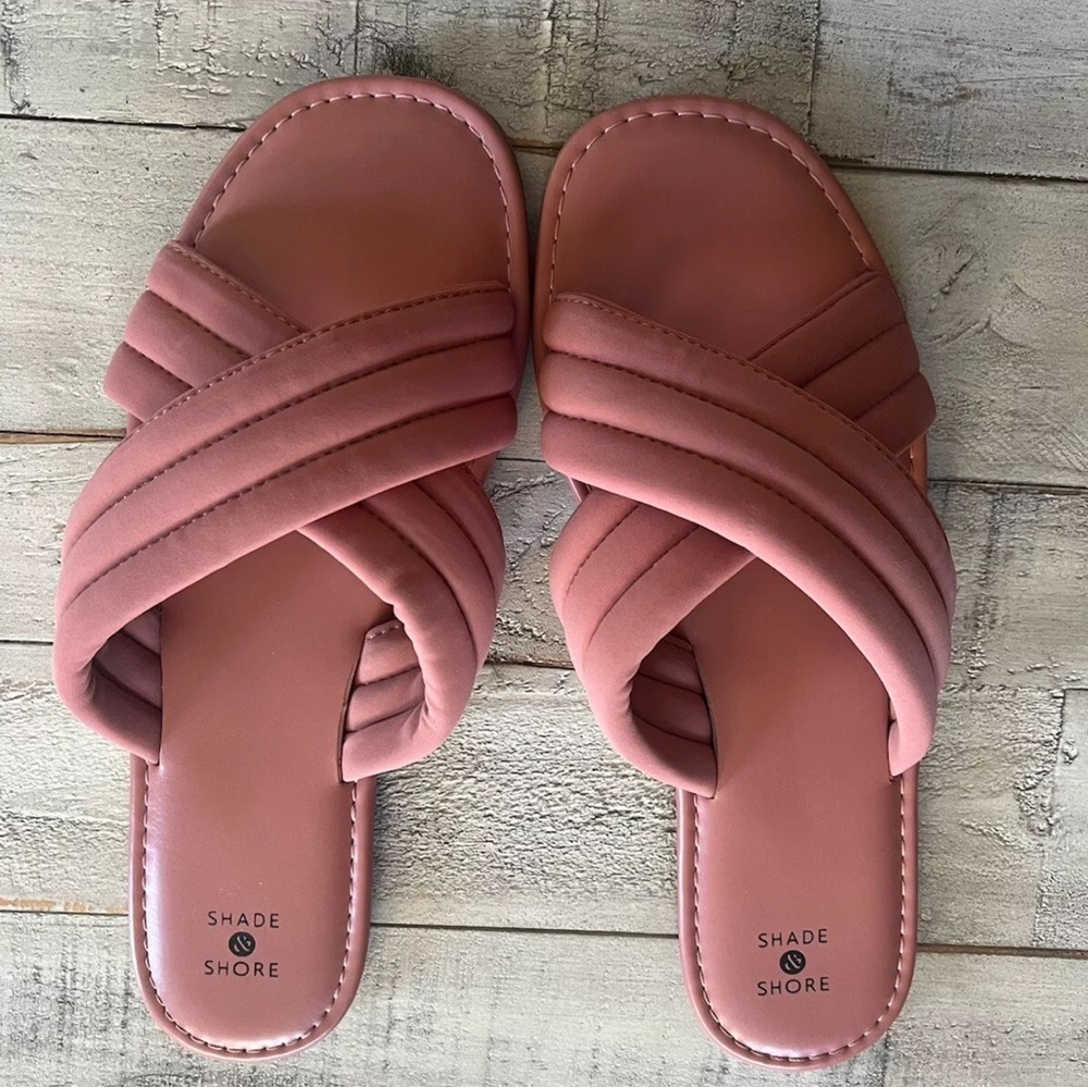 Shade & shore women’s rose pink Maxie sandals size 11 new